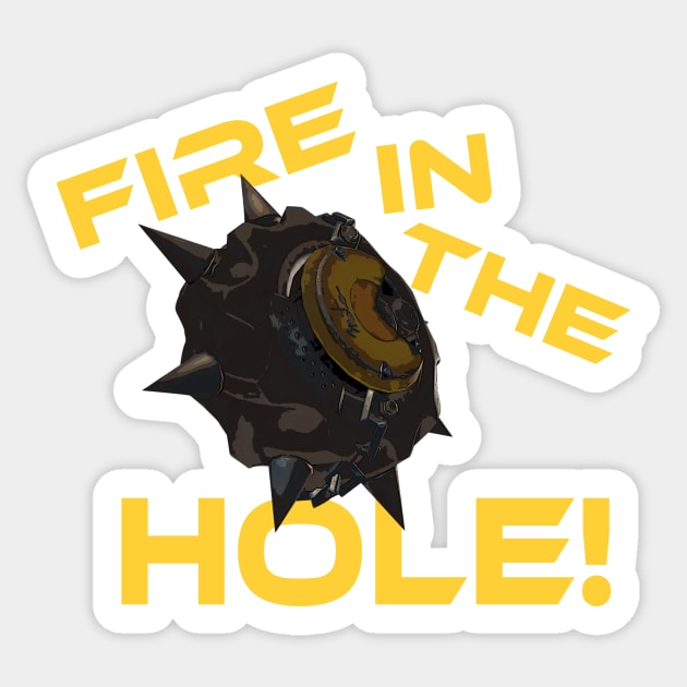 Junkrat Fire in the hole Sticker by Genessis